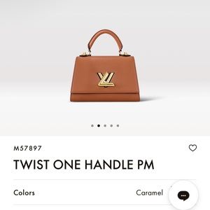 New in box, Louis Vuitton Twist One Handle PM, caramel